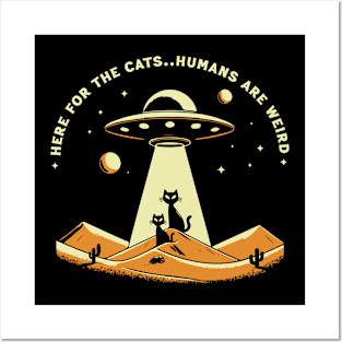 UFO For Cats // Vintage Funny Space Posters and Art